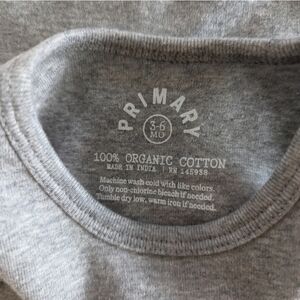 Primary Gray Organic Cotton Baby Onesie New without Tags